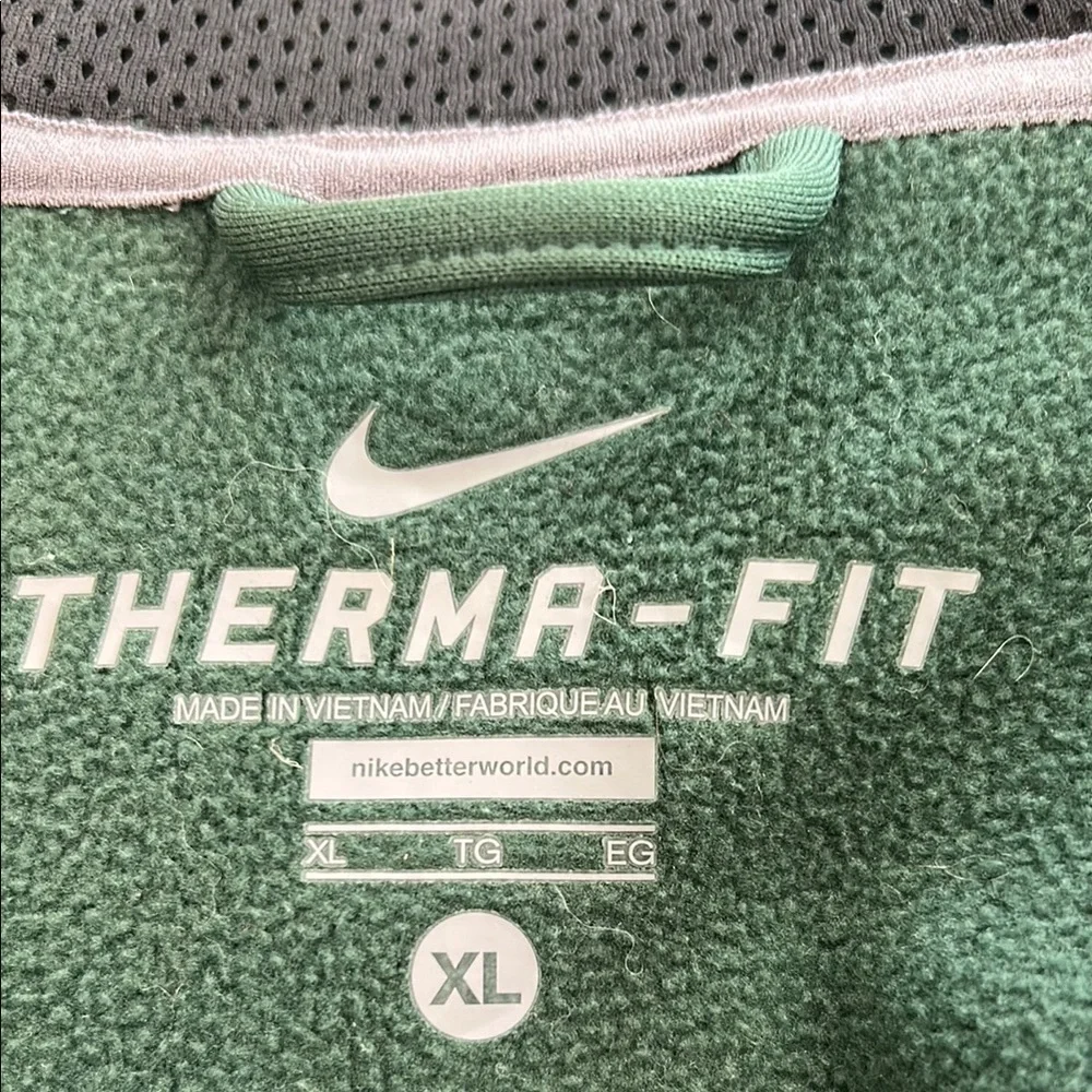 Nike Oregon Duck Forest Green Performance Jacket with Yellow Accent